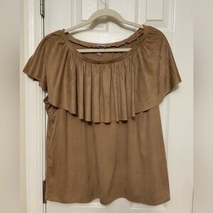 Chico’s faux suede shirt